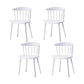 Contemporary Kitchen Dining Chair Plastic Slat Back Side Chair White 4 Piece Set Clearhalo 'Dining Chairs' 'Dining Tables & Seating' 'dining_chair' 'furn' 'furn_dining_chair' 'Furniture' 'Kitchen & Dining Furniture' 6937623