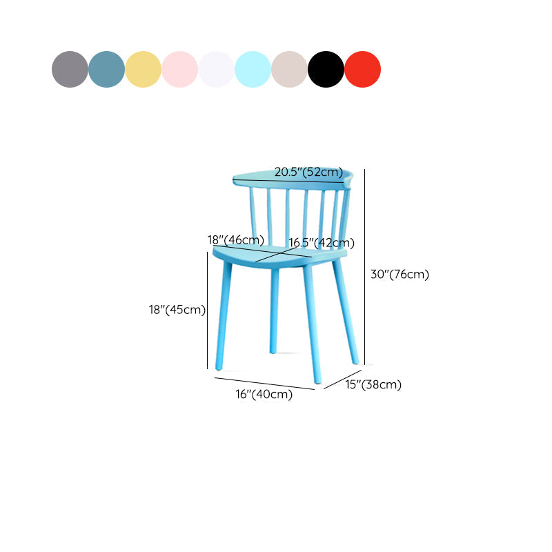 Contemporary Kitchen Dining Chair Plastic Slat Back Side Chair Clearhalo 'Dining Chairs' 'Dining Tables & Seating' 'dining_chair' 'furn' 'furn_dining_chair' 'Furniture' 'Kitchen & Dining Furniture' 6937625