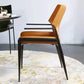 Home Upholstered Arm Dining Chair Faux Leather Wingback Chair Clearhalo 'Dining Chairs' 'Dining Tables & Seating' 'dining_chair' 'furn' 'furn_dining_chair' 'Furniture' 'Kitchen & Dining Furniture' 6937694