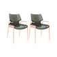Home Upholstered Arm Dining Chair Faux Leather Wingback Chair Green Gold 2 Piece Set Clearhalo 'Dining Chairs' 'Dining Tables & Seating' 'dining_chair' 'furn' 'furn_dining_chair' 'Furniture' 'Kitchen & Dining Furniture' 6937704
