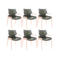 Home Upholstered Arm Dining Chair Faux Leather Wingback Chair Green Gold 6 Piece Set Clearhalo 'Dining Chairs' 'Dining Tables & Seating' 'dining_chair' 'furn' 'furn_dining_chair' 'Furniture' 'Kitchen & Dining Furniture' 6937708