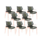 Home Upholstered Arm Dining Chair Faux Leather Wingback Chair Green Gold 8 Piece Set Clearhalo 'Dining Chairs' 'Dining Tables & Seating' 'dining_chair' 'furn' 'furn_dining_chair' 'Furniture' 'Kitchen & Dining Furniture' 6937709