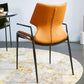 Home Upholstered Arm Dining Chair Faux Leather Wingback Chair Clearhalo 'Dining Chairs' 'Dining Tables & Seating' 'dining_chair' 'furn' 'furn_dining_chair' 'Furniture' 'Kitchen & Dining Furniture' 6937710