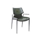Home Upholstered Arm Dining Chair Faux Leather Wingback Chair Green-Black 1 Piece Clearhalo 'Dining Chairs' 'Dining Tables & Seating' 'dining_chair' 'furn' 'furn_dining_chair' 'Furniture' 'Kitchen & Dining Furniture' 6937711