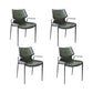 Home Upholstered Arm Dining Chair Faux Leather Wingback Chair Green-Black 4 Piece Set Clearhalo 'Dining Chairs' 'Dining Tables & Seating' 'dining_chair' 'furn' 'furn_dining_chair' 'Furniture' 'Kitchen & Dining Furniture' 6937713