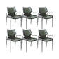 Home Upholstered Arm Dining Chair Faux Leather Wingback Chair Green-Black 6 Piece Set Clearhalo 'Dining Chairs' 'Dining Tables & Seating' 'dining_chair' 'furn' 'furn_dining_chair' 'Furniture' 'Kitchen & Dining Furniture' 6937714