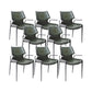 Home Upholstered Arm Dining Chair Faux Leather Wingback Chair Green-Black 8 Piece Set Clearhalo 'Dining Chairs' 'Dining Tables & Seating' 'dining_chair' 'furn' 'furn_dining_chair' 'Furniture' 'Kitchen & Dining Furniture' 6937715
