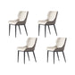 Dining Room Upholstered Chair Home Wingback Faux Leather Dining Chair Off-White 4 Piece Set Clearhalo 'Dining Chairs' 'Dining Tables & Seating' 'dining_chair' 'furn' 'furn_dining_chair' 'Furniture' 'Kitchen & Dining Furniture' 6937725