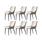 Dining Room Upholstered Chair Home Wingback Faux Leather Dining Chair Off-White 6 Piece Set Clearhalo 'Dining Chairs' 'Dining Tables & Seating' 'dining_chair' 'furn' 'furn_dining_chair' 'Furniture' 'Kitchen & Dining Furniture' 6937727