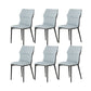 Industrial Upholstered Armless Chair Kitchen Wingback Side Chair Blue 6 Piece Set Clearhalo 'Dining Chairs' 'Dining Tables & Seating' 'dining_chair' 'furn' 'furn_dining_chair' 'Furniture' 'Kitchen & Dining Furniture' 6937794