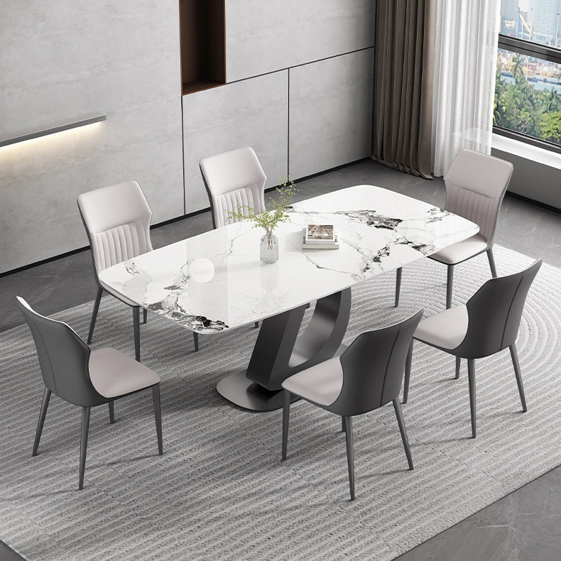 Industrial Upholstered Armless Chair Kitchen Wingback Side Chair Clearhalo 'Dining Chairs' 'Dining Tables & Seating' 'dining_chair' 'furn' 'furn_dining_chair' 'Furniture' 'Kitchen & Dining Furniture' 6937795