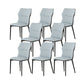 Industrial Upholstered Armless Chair Kitchen Wingback Side Chair Blue 8 Piece Set Clearhalo 'Dining Chairs' 'Dining Tables & Seating' 'dining_chair' 'furn' 'furn_dining_chair' 'Furniture' 'Kitchen & Dining Furniture' 6937796