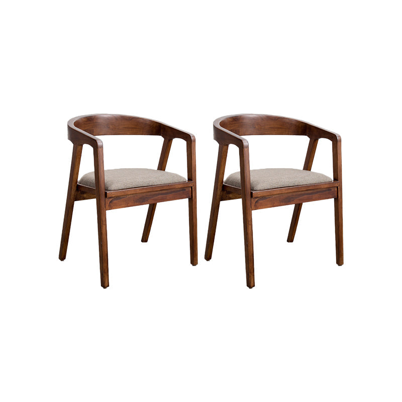 Dining Room Arm Dining Chair Home Pine Wood Open Back Dining Chair 2 Piece Set Clearhalo 'Dining Chairs' 'Dining Tables & Seating' 'dining_chair' 'furn' 'furn_dining_chair' 'Furniture' 'Kitchen & Dining Furniture' 6937803