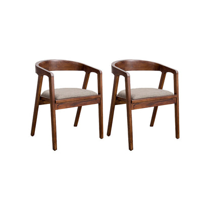 Dining Room Arm Dining Chair Home Pine Wood Open Back Dining Chair 2 Piece Set Clearhalo 'Dining Chairs' 'Dining Tables & Seating' 'dining_chair' 'furn' 'furn_dining_chair' 'Furniture' 'Kitchen & Dining Furniture' 6937803