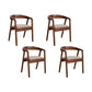 Dining Room Arm Dining Chair Home Pine Wood Open Back Dining Chair 4 Piece Set Clearhalo 'Dining Chairs' 'Dining Tables & Seating' 'dining_chair' 'furn' 'furn_dining_chair' 'Furniture' 'Kitchen & Dining Furniture' 6937805
