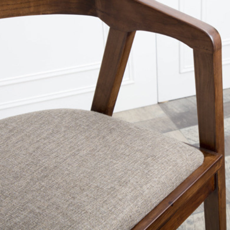 Dining Room Arm Dining Chair Home Pine Wood Open Back Dining Chair Clearhalo 'Dining Chairs' 'Dining Tables & Seating' 'dining_chair' 'furn' 'furn_dining_chair' 'Furniture' 'Kitchen & Dining Furniture' 6937814