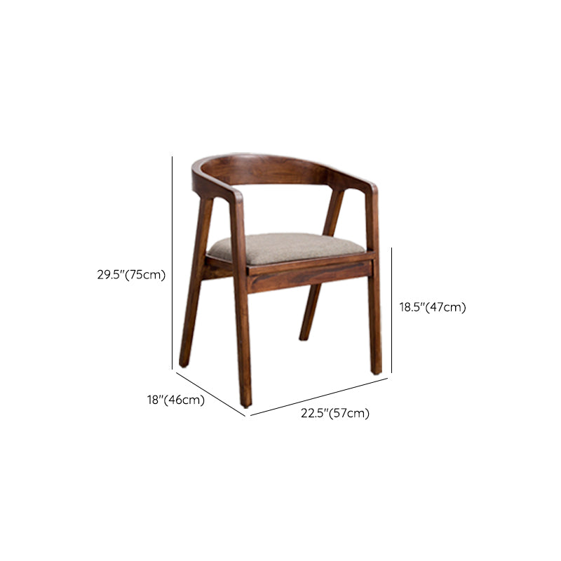 Dining Room Arm Dining Chair Home Pine Wood Open Back Dining Chair Clearhalo 'Dining Chairs' 'Dining Tables & Seating' 'dining_chair' 'furn' 'furn_dining_chair' 'Furniture' 'Kitchen & Dining Furniture' 6937815
