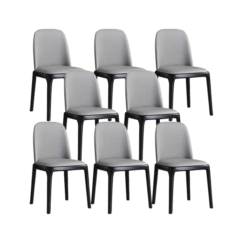 Dining Room Upholstered Chair Home Wood Parsons Dining Chair Armless 8 Piece Set Clearhalo 'Dining Chairs' 'Dining Tables & Seating' 'dining_chair' 'furn' 'furn_dining_chair' 'Furniture' 'Kitchen & Dining Furniture' 6937841