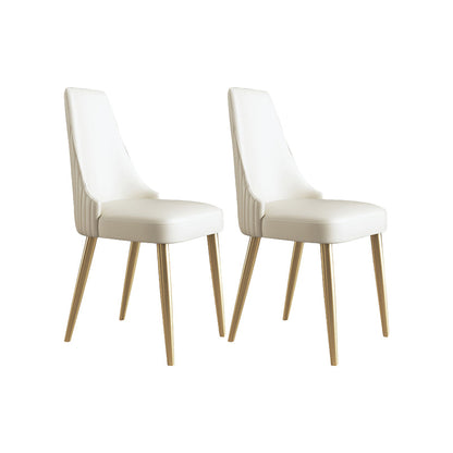 Glam Kitchen Side Chair Gambe dorate Parsons Sedia da pranzo senza braccioli