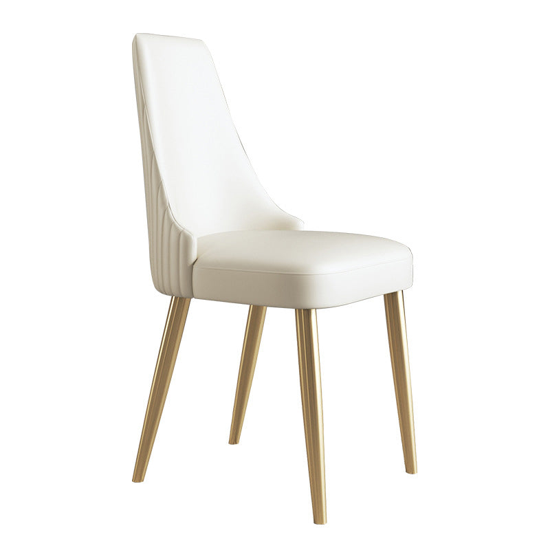 Glam Kitchen Side Chair Gambe dorate Parsons Sedia da pranzo senza braccioli