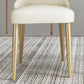 Glam Kitchen Side Chair Gambe dorate Parsons Sedia da pranzo senza braccioli