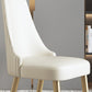 Glam Kitchen Side Chair Gambe dorate Parsons Sedia da pranzo senza braccioli