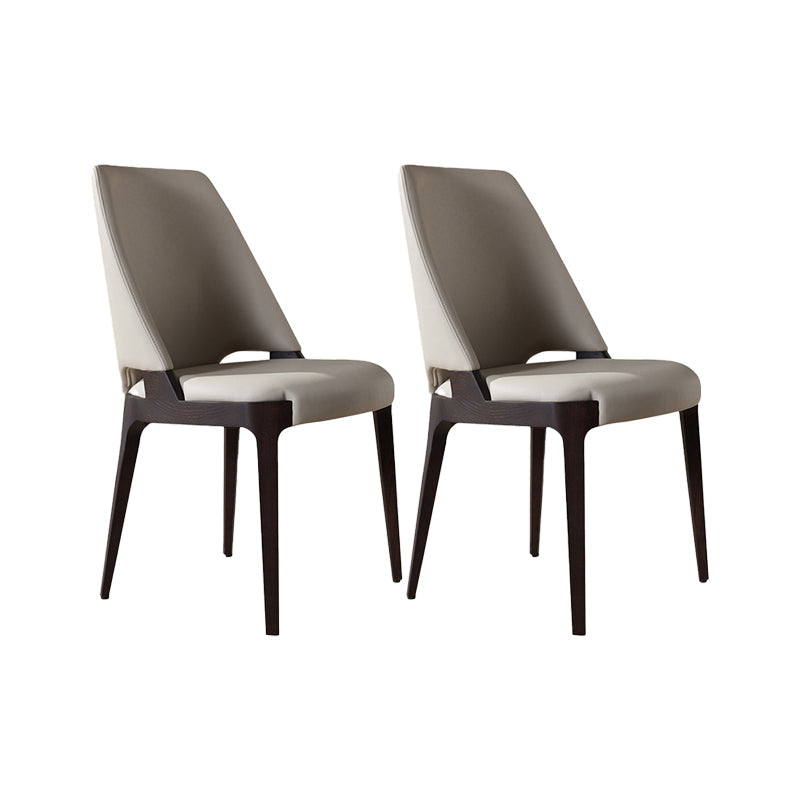 Industrial Upholstered Armless Chair Kitchen Wood Parsons Side Chair 2 Piece Set Clearhalo 'Dining Chairs' 'Dining Tables & Seating' 'dining_chair' 'furn' 'furn_dining_chair' 'Furniture' 'Kitchen & Dining Furniture' 6937925
