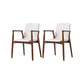 Contemporary Kitchen Dining Arm Chair Faux Leather Parsons Dining Chair