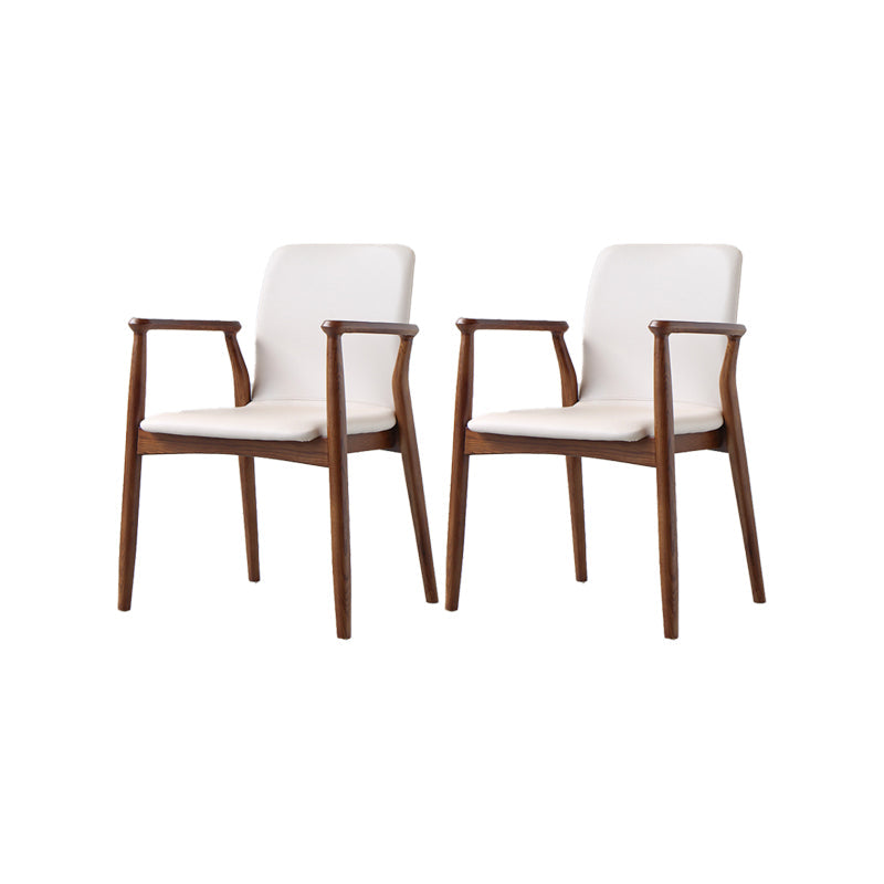 Contemporary Kitchen Dining Arm Chair Faux Leather Parsons Dining Chair