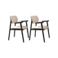 Dining Room Arm Dining Chair Home Modern Solid Wood Dining Chair 2 Piece Set Black Clearhalo 'Dining Chairs' 'Dining Tables & Seating' 'dining_chair' 'furn' 'furn_dining_chair' 'Furniture' 'Kitchen & Dining Furniture' 6937959