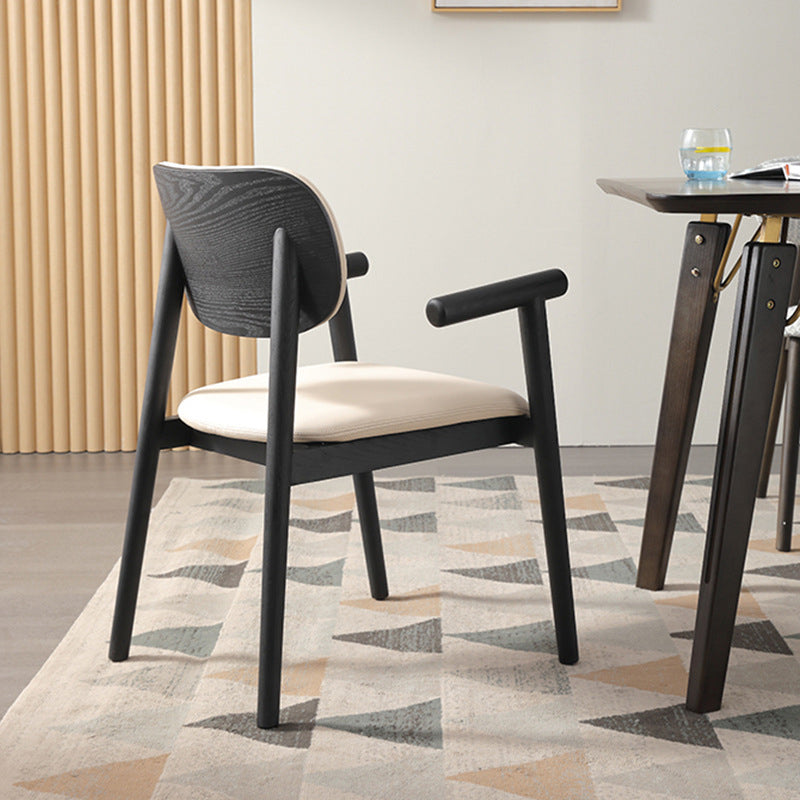 Dining Room Arm Dining Chair Home Modern Solid Wood Dining Chair Clearhalo 'Dining Chairs' 'Dining Tables & Seating' 'dining_chair' 'furn' 'furn_dining_chair' 'Furniture' 'Kitchen & Dining Furniture' 6937960