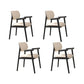 Dining Room Arm Dining Chair Home Modern Solid Wood Dining Chair 4 Piece Set Black Clearhalo 'Dining Chairs' 'Dining Tables & Seating' 'dining_chair' 'furn' 'furn_dining_chair' 'Furniture' 'Kitchen & Dining Furniture' 6937961