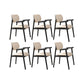 Dining Room Arm Dining Chair Home Modern Solid Wood Dining Chair 6 Piece Set Black Clearhalo 'Dining Chairs' 'Dining Tables & Seating' 'dining_chair' 'furn' 'furn_dining_chair' 'Furniture' 'Kitchen & Dining Furniture' 6937963