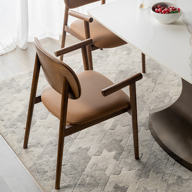 Dining Room Arm Dining Chair Home Modern Solid Wood Dining Chair Clearhalo 'Dining Chairs' 'Dining Tables & Seating' 'dining_chair' 'furn' 'furn_dining_chair' 'Furniture' 'Kitchen & Dining Furniture' 6937964