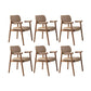Dining Room Arm Dining Chair Home Modern Solid Wood Dining Chair 6 Piece Set Walnut Clearhalo 'Dining Chairs' 'Dining Tables & Seating' 'dining_chair' 'furn' 'furn_dining_chair' 'Furniture' 'Kitchen & Dining Furniture' 6937973