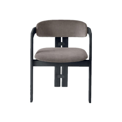 Sedia da pranzo con bracciolo per sala da pranzo Sedia da pranzo moderna in legno massello per la casa