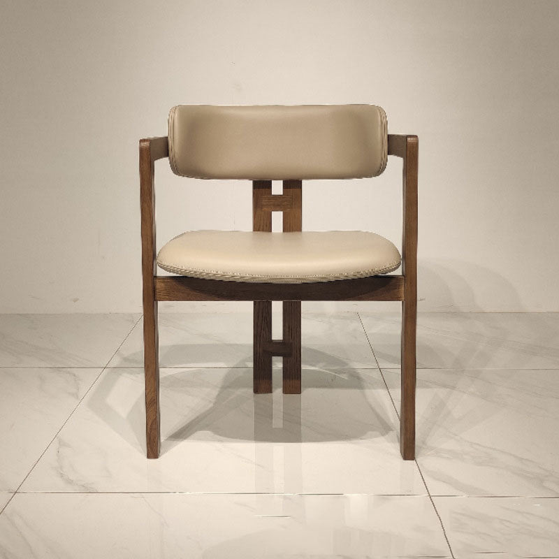 Sedia da pranzo con bracciolo per sala da pranzo Sedia da pranzo moderna in legno massello per la casa