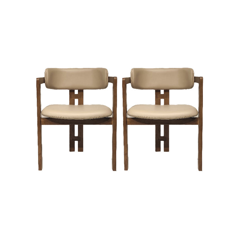 Sedia da pranzo con bracciolo per sala da pranzo Sedia da pranzo moderna in legno massello per la casa