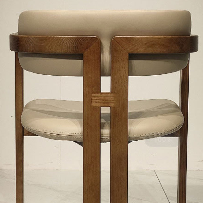 Sedia da pranzo con bracciolo per sala da pranzo Sedia da pranzo moderna in legno massello per la casa