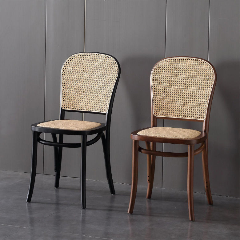 Dining Room Armless Chair indoor Wood Cane Back Dining Chair Clearhalo 'Dining Chairs' 'Dining Tables & Seating' 'dining_chair' 'furn' 'furn_dining_chair' 'Furniture' 'Kitchen & Dining Furniture' 6938077