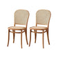 Dining Room Armless Chair indoor Wood Cane Back Dining Chair Light Brown 2 Piece Set Clearhalo 'Dining Chairs' 'Dining Tables & Seating' 'dining_chair' 'furn' 'furn_dining_chair' 'Furniture' 'Kitchen & Dining Furniture' 6938079