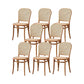 Dining Room Armless Chair indoor Wood Cane Back Dining Chair Light Brown 8 Piece Set Clearhalo 'Dining Chairs' 'Dining Tables & Seating' 'dining_chair' 'furn' 'furn_dining_chair' 'Furniture' 'Kitchen & Dining Furniture' 6938085