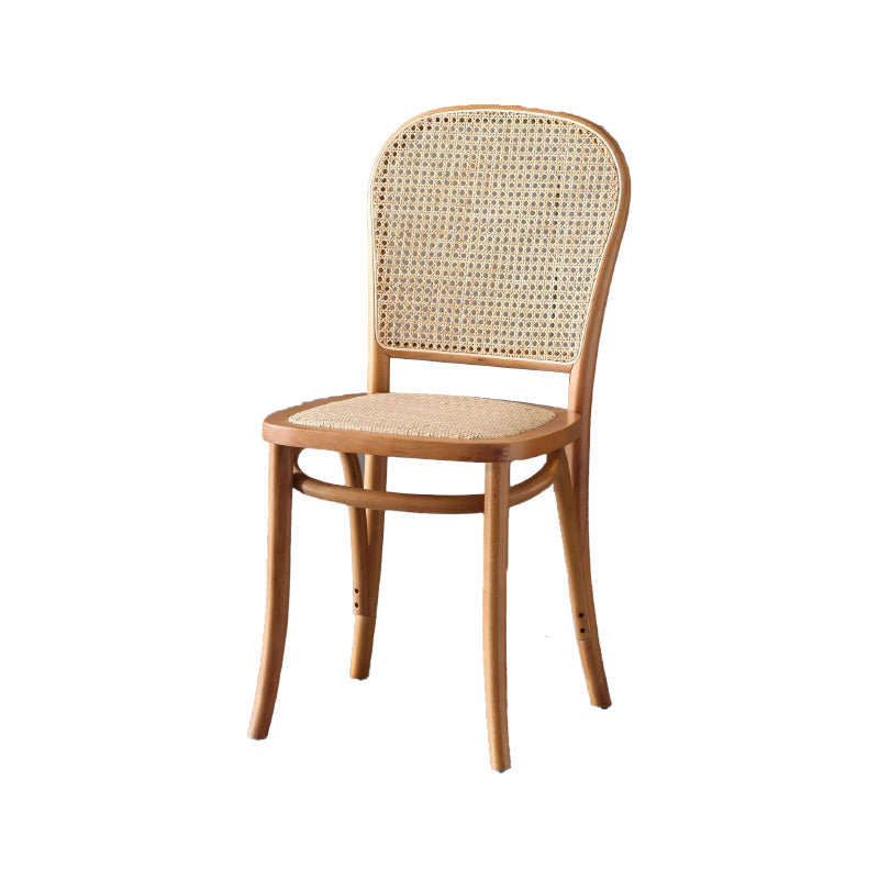 Dining Room Armless Chair indoor Wood Cane Back Dining Chair Clearhalo 'Dining Chairs' 'Dining Tables & Seating' 'dining_chair' 'furn' 'furn_dining_chair' 'Furniture' 'Kitchen & Dining Furniture' 6938086