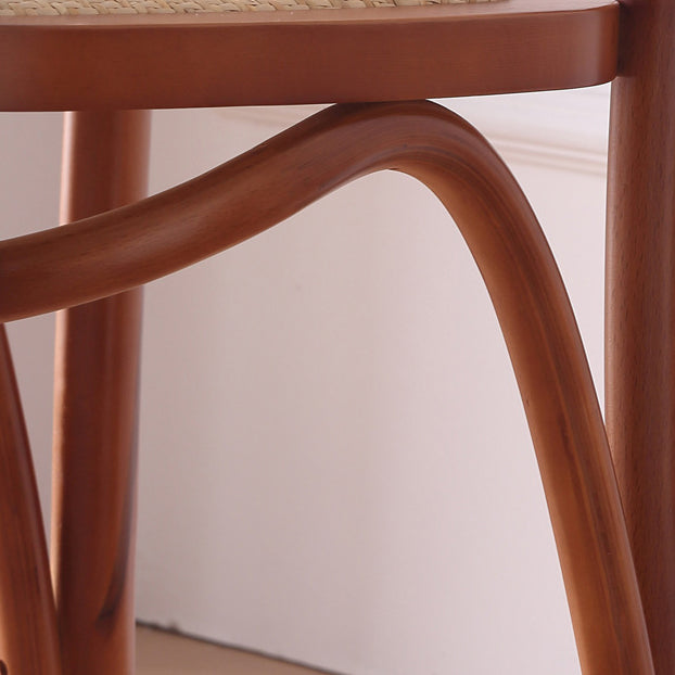 Dining Room Armless Chair indoor Wood Cane Back Dining Chair Clearhalo 'Dining Chairs' 'Dining Tables & Seating' 'dining_chair' 'furn' 'furn_dining_chair' 'Furniture' 'Kitchen & Dining Furniture' 6938087