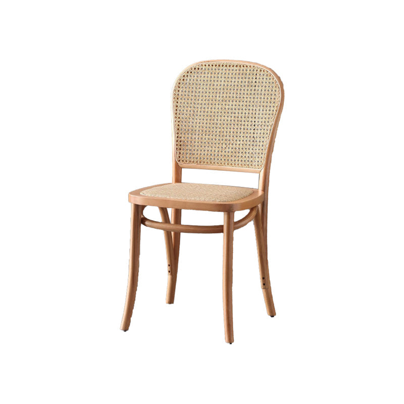Dining Room Armless Chair indoor Wood Cane Back Dining Chair Natural 1 Piece Clearhalo 'Dining Chairs' 'Dining Tables & Seating' 'dining_chair' 'furn' 'furn_dining_chair' 'Furniture' 'Kitchen & Dining Furniture' 6938088