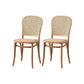 Dining Room Armless Chair indoor Wood Cane Back Dining Chair Natural 2 Piece Set Clearhalo 'Dining Chairs' 'Dining Tables & Seating' 'dining_chair' 'furn' 'furn_dining_chair' 'Furniture' 'Kitchen & Dining Furniture' 6938090