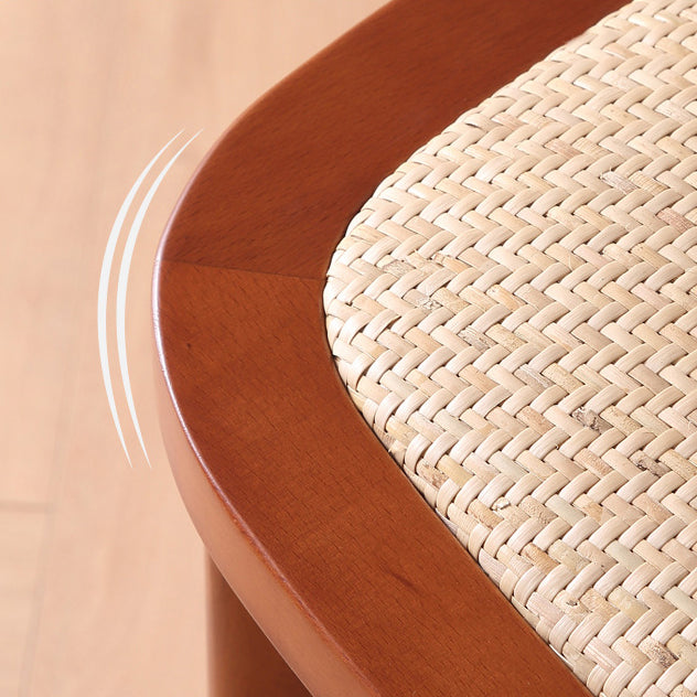 Dining Room Armless Chair indoor Wood Cane Back Dining Chair Clearhalo 'Dining Chairs' 'Dining Tables & Seating' 'dining_chair' 'furn' 'furn_dining_chair' 'Furniture' 'Kitchen & Dining Furniture' 6938091
