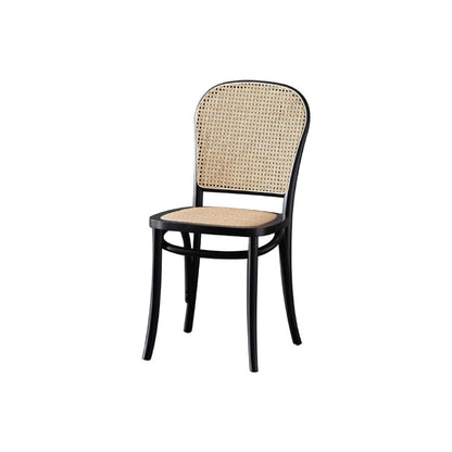 Dining Room Armless Chair indoor Wood Cane Back Dining Chair Black 1 Piece Clearhalo 'Dining Chairs' 'Dining Tables & Seating' 'dining_chair' 'furn' 'furn_dining_chair' 'Furniture' 'Kitchen & Dining Furniture' 6938107