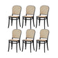 Dining Room Armless Chair indoor Wood Cane Back Dining Chair Black 6 Piece Set Clearhalo 'Dining Chairs' 'Dining Tables & Seating' 'dining_chair' 'furn' 'furn_dining_chair' 'Furniture' 'Kitchen & Dining Furniture' 6938110