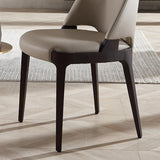 Sedia da pranzo senza braccio imbottita industriale.